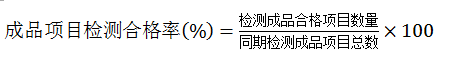 成品项目质量检测合格率公式